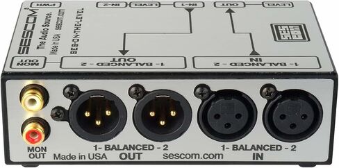 Sescom SES-ON-THE-LEVEL RCA to XLR Audio Level Converter with Level Controls-by-Sescom in Saudi Arabia