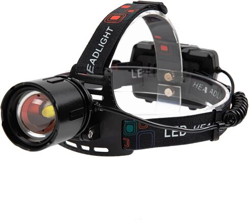 مصباح أمامي LED قابل لإعادة الشحن، 1500 لومن عالي، قابل للتكبير، مقاوم للماء، مصابيح أمامية تعمل بمستشعر الحركة، مصابيح أمامية قابلة للتعديل 90 درجة للتخييم في الهواء الطلق in Saudi Arabia