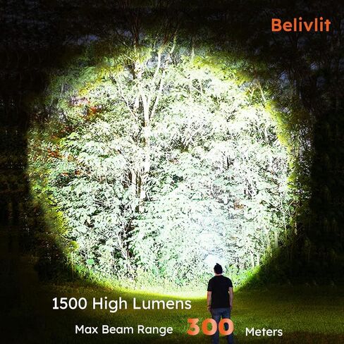 مصباح أمامي LED قابل لإعادة الشحن، 1500 لومن عالي، قابل للتكبير، مقاوم للماء، مصابيح أمامية تعمل بمستشعر الحركة، مصابيح أمامية قابلة للتعديل 90 درجة للتخييم في الهواء الطلق in Saudi Arabia