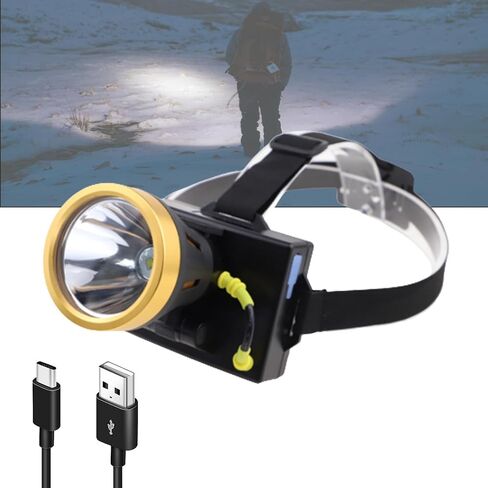 LED Rechargeable Headlamp, 10000 Lumens with 36h Battery Life IPX6 Waterproof, Super Bright Headlights with 3 Modes or Outdoor Running Hunting Hiking Camping in Saudi Arabia