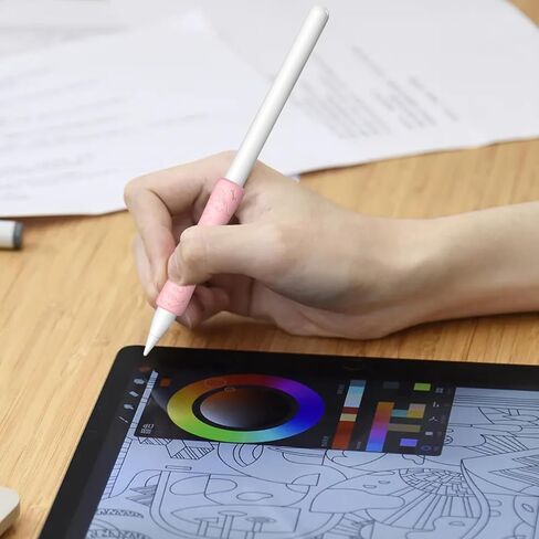 4 عبوات من المقابض اللطيفة المصممة لقلم Apple الجيل الثاني وقلم Apple (USB-C) تدعم المقبض الشحن المغناطيسي وتصميم مريح واقٍ متوافق مع قلم iPad (أبيض/أزرق//وردي/أخضر) in Kuwait