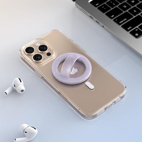 Miracase Magnetic Phone Grip,Compatible with Magsafe,Lightweight Design(0.97 OZ),Soft Silicone Material,for iPhone 16/15/14/13/12 Series(Blink Pink) in Kuwait