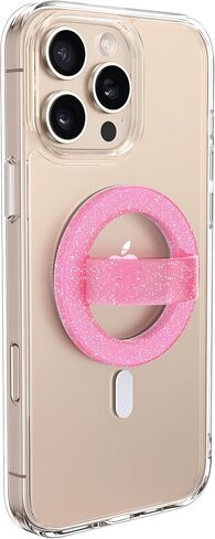 Miracase Magnetic Phone Grip,Compatible with Magsafe,Lightweight Design(0.97 OZ),Soft Silicone Material,for iPhone 16/15/14/13/12 Series(Blink Pink) in Kuwait