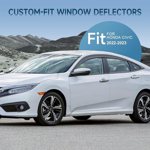 Rain Guards for Toyota Highlander 2020 2021 2022 2023 2024 L LE XLE XSE Limited Platinum Hybrid, Durable Tape on Side Windows Wind Deflectors, Vent Visors, Rain Visor, Window Visor- 6 PCS in Kuwait