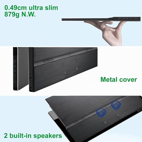 Portable Monitor 17.3 inch 1920 * 1080,100% sRGB HDR with 2 Built in Speaker,Compatible with HDMI & Full-Feature Type-C Device in Saudi Arabia