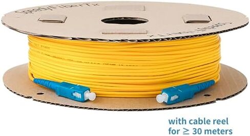 SpeedyFiberTX 6-Pack 1.5 Meter SC/UPC to SC/UPC 3.0mm Simplex Yellow Riser OFNR Fiber Patch Cable, Corning SMF-28 Singlemode 9/125um OS1/OS2 Compatible Ultra Optical Fiber in Saudi Arabia