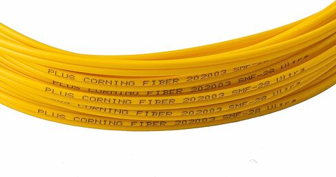 SpeedyFiberTX 6-Pack 1.5 Meter SC/UPC to SC/UPC 3.0mm Simplex Yellow Riser OFNR Fiber Patch Cable, Corning SMF-28 Singlemode 9/125um OS1/OS2 Compatible Ultra Optical Fiber in Saudi Arabia