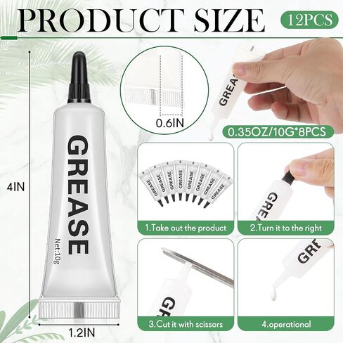 8 Pcs 2.8 oz Garage Door Grease Screw Drive Lube Garage Door Lubricant Door Oil for Noise, 0.35 oz Each in Saudi Arabia