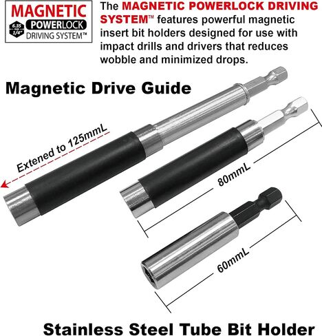 BIG RED BHT-5MTIB01R Torin Magnetic Torsion Impact Bit Set, 1/4" Hex Shank Screwdriver Bits, 5-Piece in Saudi Arabia