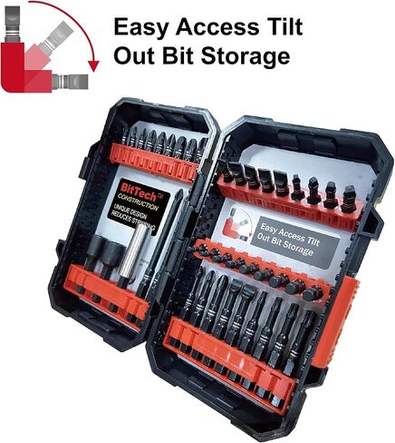 BIG RED BHT-5MTIB01R Torin Magnetic Torsion Impact Bit Set, 1/4" Hex Shank Screwdriver Bits, 5-Piece in Saudi Arabia