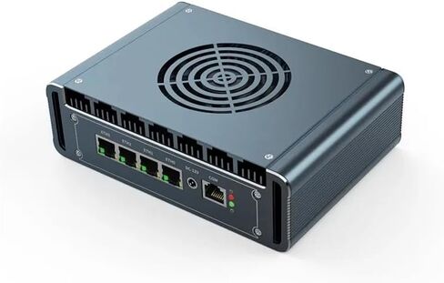 Micro Firewall Appliance, 4 i226-V 2.5Gbe LAN Ports, Fanless Mini PC Celeron N5105 Quad Core, DDR4 1*M.2 Support AES-NI Barebone Router PC VPN,HDMI DP USB3.0 RAM (DDR4) SSD(M.2 NvmE) (NO RAM NO SSD) in Saudi Arabia