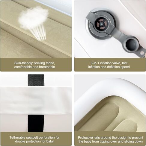 Inflatable Travel Pillow: Ergonomic Neck, Back, and Waist Support for Planes, Cars, and Camping Adventures – Adjustable Blow-Up Cushion for Superior Comfort-CQJZ-3 in Kuwait