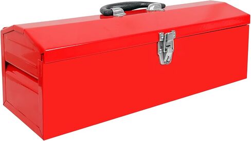 منظم صندوق أدوات تخزين محمول من الفولاذ المقاوم للصدأ والبلاستيك مقاس 19 بوصة من BIG RED A5519BR Torin مع قفل معدني، ومقصورات متعددة، وغطاء شفاف وصواني قابلة للإزالة - من الفولاذ المقاوم للصدأ/أسود in Saudi Arabia
