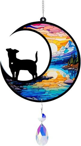 Sinops Dog Memorial Crystals Suncatcher,Pet Memorial Gifts for Dog,Loss of Dog Sympathy Gift for Pet Lovers,Personalized Memorial Gift for Garden in Saudi Arabia