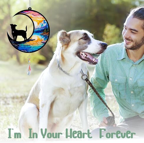 Sinops Dog Memorial Crystals Suncatcher,Pet Memorial Gifts for Dog,Loss of Dog Sympathy Gift for Pet Lovers,Personalized Memorial Gift for Garden in Saudi Arabia