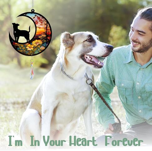 Sinops Dog Memorial Crystals Suncatcher,Pet Memorial Gifts for Dog,Loss of Dog Sympathy Gift for Pet Lovers,Personalized Memorial Gift for Garden in Saudi Arabia
