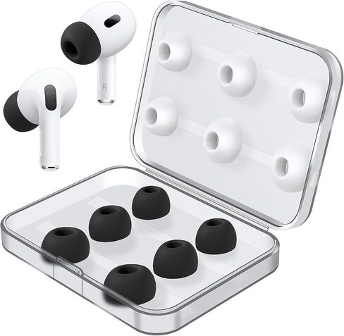 6 Pairs Replacement Ear Tips for AirPods Pro AirPods Pro 2,Premium Silicon Ear Buds Tips 12 Pieces with Portable Storage Box (S/M/L) in Saudi Arabia