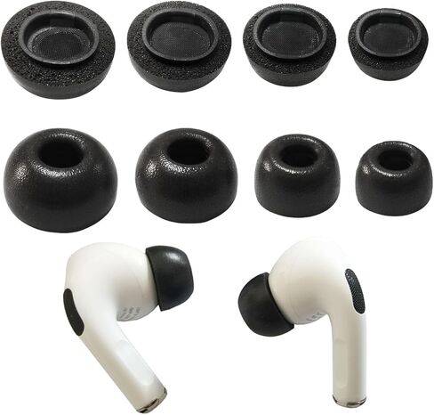 4 Pairs L/M/S/XS Memory Foam Tips for Airpods Pro/Airpods Pro 2 (2nd Generation) Earbuds Tips for Airpods Pro Replacement Ear Tips with Storage Box, White in Kuwait