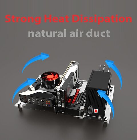 Open PC Case Test Bench DIY Acrylic Computer Chassis Rack Gaming Support Motherboards ATX MATX ITX Heat Dissipation(ATX) in Saudi Arabia