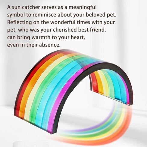 Rainbow Bridge Dog Memorial Gifts, Pet Memorial - I'll Meet You at The Rainbow Bridge - Pet Loss Gifts with Sympathy Card, Bereavement, Sympathy Keepsake Dog Mom, Dog Dad for Loss of Pet in Saudi Arabia