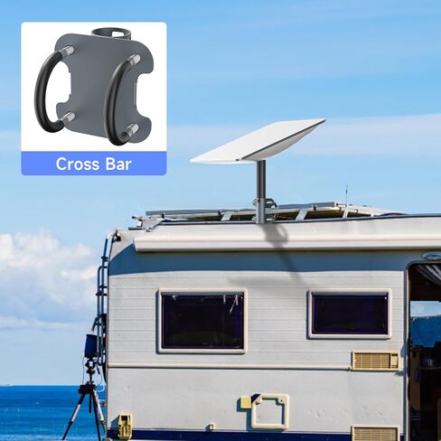 Starlink Mount Kit Gen 2 Starlink Mounting U-Bolt Pipe Converter for Starlink V2 Pipe Converter Starlink Mounting Bracket Stand للسفر RV، السقف، اليخوت، التخييم، في الهواء الطلق in Kuwait