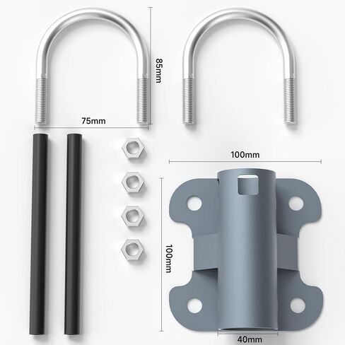 Starlink Mount Kit Gen 2 Starlink Mounting U-Bolt Pipe Converter for Starlink V2 Pipe Converter Starlink Mounting Bracket Stand للسفر RV، السقف، اليخوت، التخييم، في الهواء الطلق in Kuwait