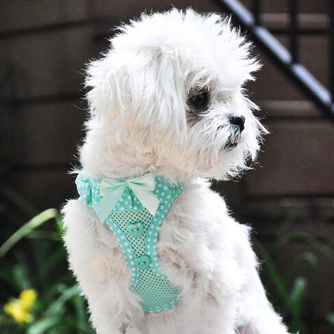 DOGGIE DESIGN American River Choke Free Harness - Pink Polka Dot (X-Small) in Saudi Arabia
