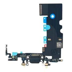 Charging Port Replacement for iPhone SE 3rd 2022 - Audio Headphone Jack USB Dock Connector Flex Cable with Microphone/Antenna/Bracket - Black