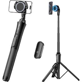 UBeesize 68'' Magnetic Selfie Stick Phone Tripod with Wireless Remote, Extendable Cell Phone Tripod Stand, Compatible with MagSafe, Cellphone Tripod for iPhone 15 14 13 12 Series and Android Phones