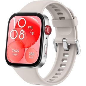 HUAWEI Watch FIT 3，1.82" AMOLED Display ，Ultra-Slim Design，All-Round Fitness Management，Comprehensive Health Managment，Durable Battery Life，Compatible with iOS & Android, White