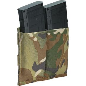 Double Mag Pouch Elastic Molle Magazine Pouches Open Top Tactical Mag Carrier for M4 M16 AR-15 5.56mm Magazines