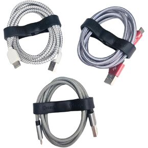 Snap Wrap | Silicone Magnetic Cable Organizer 6-Pack | Flexible Cord and Wire Management Bands for Home, Office, and Travel | Tidy Cable Storage