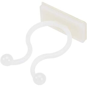 uxcell Twist Lock Cable Wire Ties with Sticker Nylon U Shape Save Place 16mm Dia White 25pcs