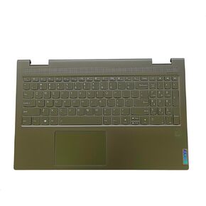 Replacement for Lenovo ideapad Yoga 7-15ITL5 82BJ Laptop Upper Top Cover Case Palmrest Backlit Keyboard Touchpad Assembly Part 5CB1A22456 Dark Green