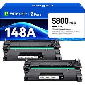 148A Toner Cartridge Black 2-Pack with Chip Compatible for HP 148A 148X W1480X W1480A Laserjet Pro MFP 4101dw 4101fdn 4101fdw 4001dn 4001dw 4001n Printer Ink 4001dne 4001dwe 4101dwe 4101fdne 4101fdwe