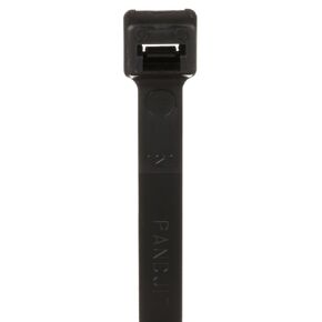 Panduit PLT4H-L0 Pan-Ty Cable Tie, Weather Resistant Nylon 6.6, Light-Heavy Cross Section, Straight Tip, 120lbs Min Tensile Strength, 4.0" Max Bundle Diameter, 0.075" Thickness, 0.30" Width, 14.5" Length (Pack of 50)