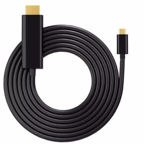 HDMI Video Cord, 3.1USB Type C to HDMI Adapter Cable 4K High-definition Adapter Lead MacBook to HDTV Adapter Wire Compatible with HP Spectre x360, MacBook Pro 2016 with Thunderbolt 3 port-5.9ft