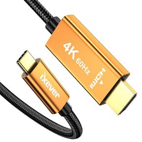 USB C to HDMI Cable 6.6ft [4K@60Hz], USB Type C Male to HDMI Male Braided Cable Compatible with Thunderbolt 3/4 for MacBook Pro/Air, iPad Pro, XPS, Galaxy