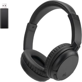 Bluetooth 5.3 TV Headphones, On-Ear Wireless Bluetooth Headset with USB Transmitter, Retractable Headband Ultra Lightweight Over-Ear Headset for Adults, Teens and Seniors