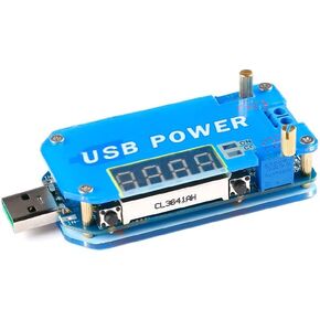 DC-DC Buck Boost 15W Voltage Converter Adjustable USB Power Supply Module 5V to 3.3V 9V 12V 24V 30V CV CC Step Up Module DP2 LCD Display Step Down Voltage Regulator Transformer with Shell