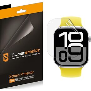 Supershieldz (3 Pack) Designed for Apple Watch Series 10 (46mm) Screen Protector, High Definition Clear Shield (TPU)