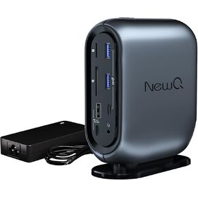 محطة إرساء شاشة عرض ثلاثية من NewQ لأجهزة MacBook: محور USB C مع منفذ HDMI 4K ومنفذ DP لأجهزة الكمبيوتر المحمول Mac Dell يمتد 2 و3 شاشات إجمالي شاشات رباعية مع شحن طاقة 150 وات وفتحة بطاقة TF SD in Kuwait