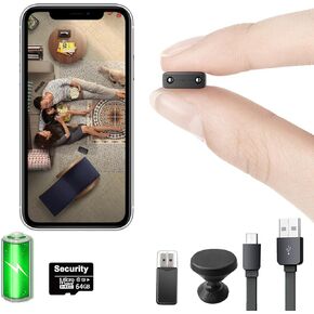 【Free 64G】 Smallest Wireless WiFi Camera,Portable Battery Camera,HD1080P Video Recording Live Feed,Baby Monitor for Night Vision, Motion Detection, Remote Viewing for Security with iOS Android APP