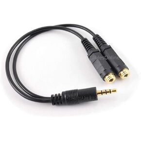 CablesOnline 3.5mm TRRS Male to Dual TRRS Female Stereo 4-Pole Splitter Cable (IP-Y02)