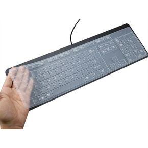Silicone Keyboard Cover Skin Compatible for HP EliteOne 800 G4 All-in-One PC, HP USB Slim Business Keyboard SK-2120 KU-1469 KB-1469 803181 T4E63AT KBAR211 (Clear)