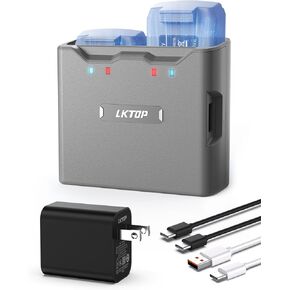 Mini 4K/Mini 2/Mini 2 SE/Mini SE Battery Charging Hub for DJI Mini 4K/Mini 2 Series Drone Fast Charger with 30W USB-C Charger, Charging Dual Batteries Simultaneously, Charging Discharging Mode