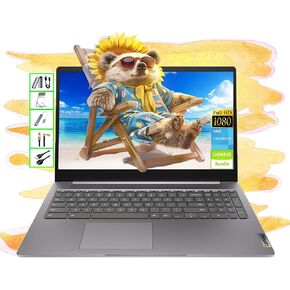 Lenovo Chromebook | 15.6" FHD Laptop | 4GB RAM | 64GB SSD & 64GB Card & 128GB Portable SSD | Intel 2-Core CPU | Webcam | USB-C | Wi-Fi | Bluetooth | Ultra Portable | Gemini-AI Chrome OS | LE Bundle
