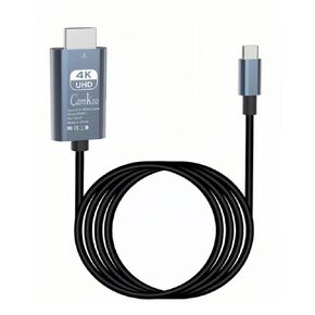 USB C to HDMI Cable (4K@30Hz) 4K*2K（3840 * 2160） 6.6FT, Type C to HDMI Adapter for Home Office Compatible with iPhone 15 Pro Max Plus, MacBook Pro Air iPad Pro,Steam Deck、Huawei Black,1Pack