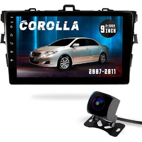 Car Stereo Radio Android Navigation for Toyota Corolla 2007 2008 2009 2010 2011 Radio,9inch IPS HD Touch Screen, Wireless CarPlay Andriod Auto Bluetooth WiFi GPS in Dash Navigation 4-Core (2GB+32GB)