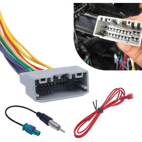 3 PCS Car Audio Modified Power Speaker Harness Socket Kit, 6.49" ABS Injection Portable DVD Adapter Harness Butt Connector, Suitable for Jeep Compass/Wrangler/Dodge (Multicolored)